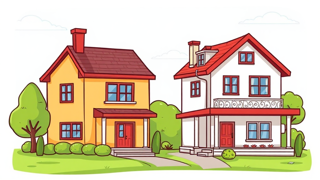 부동산 임대소득세, 과세 유형별 핵심 이해 (cartoon 스타일)