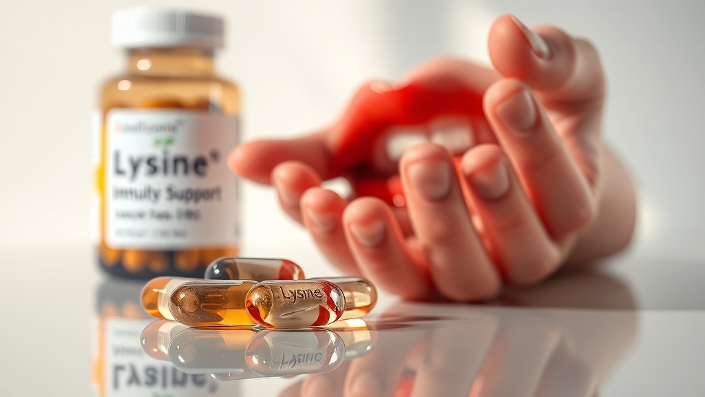 라이신 보충제 선택 기준 (realistic 스타일)