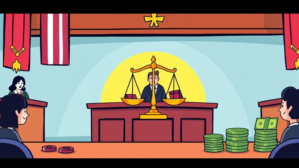 소송 비용, 누가 낼까? (cartoon 스타일)