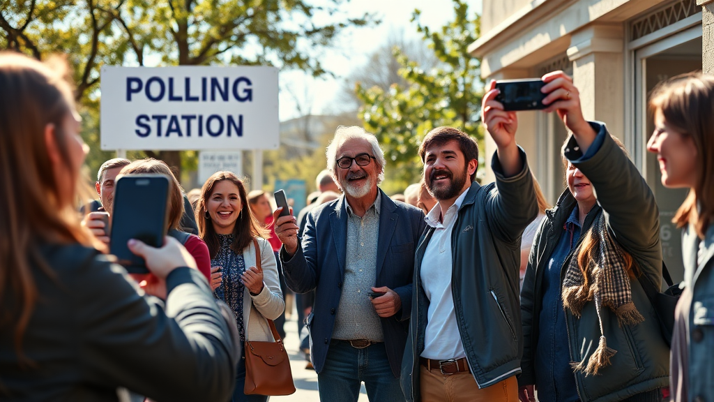 사전투표 인증샷, 어디까지 괜찮을까? (realistic 스타일)