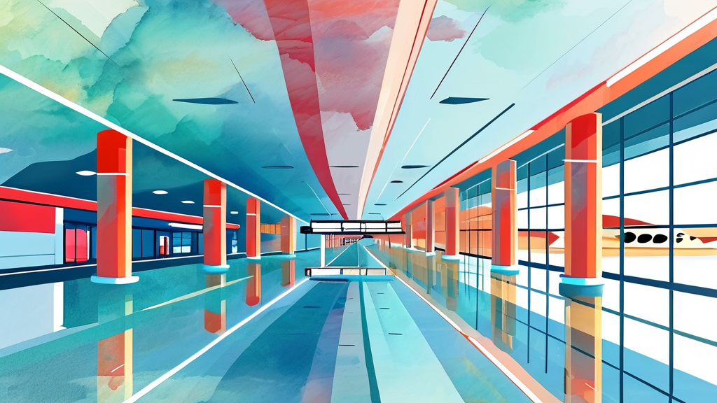 장기주차 예약 방법 및 필요성 (watercolor 스타일)