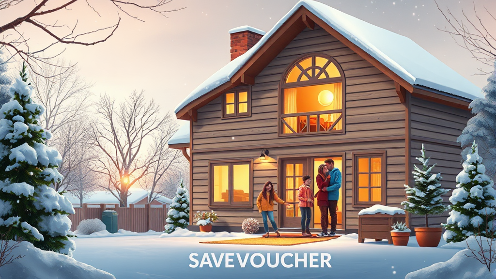 난방비 절약 팁 및 추가 지원 (realistic 스타일)