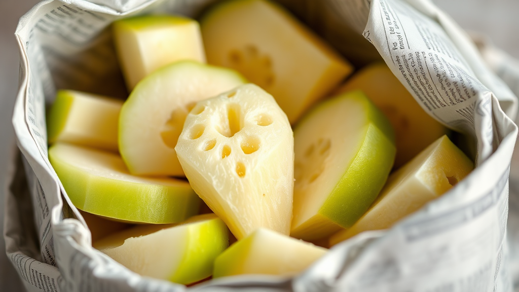 히카마 신선하게 보관하는 법 (realistic 스타일)