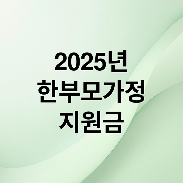 2025년
한부모가정
지원금 (한부모가정 지원)