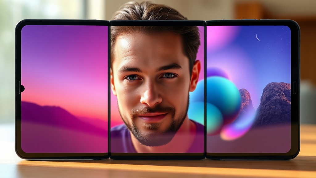 새로운 폴더블폰의 등장 (realistic 스타일)