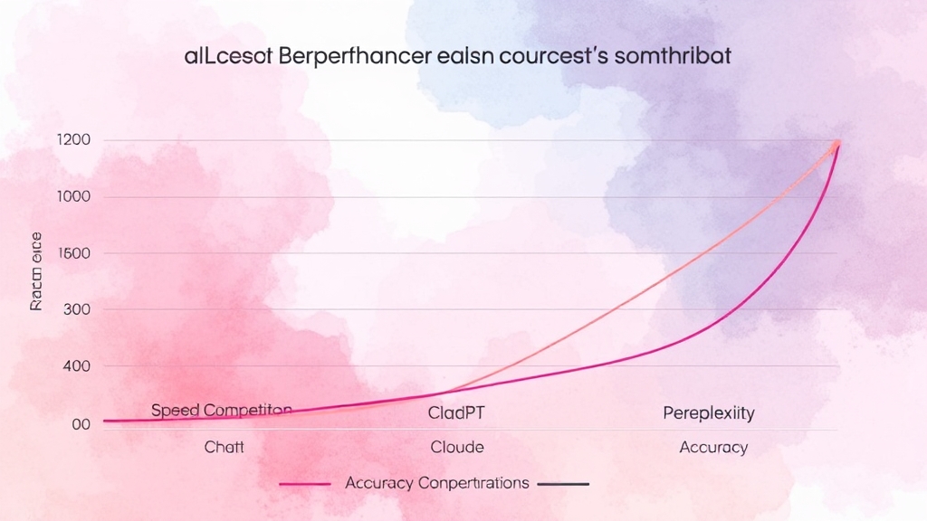 AI 챗봇 성능 비교: 정확도 & 속도 (watercolor 스타일)