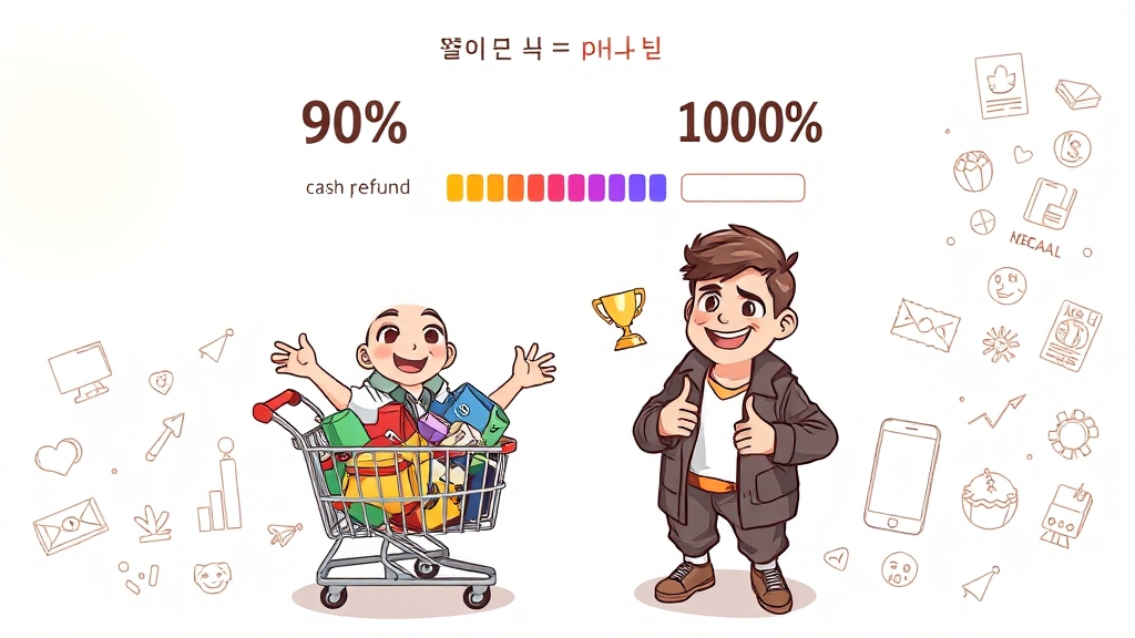 포인트 vs 현금 환불 (illustration 스타일)