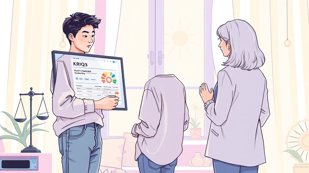 회복탄력성과 KRQ 검사 (illustration 스타일)