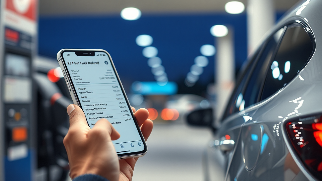 주유비 환급 신청 방법 및 절차 (realistic 스타일)