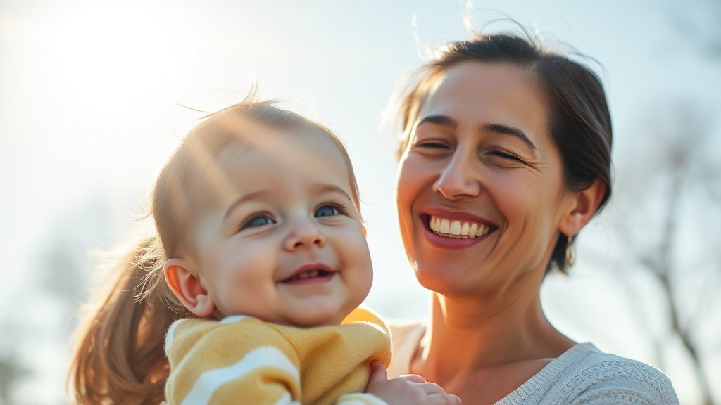 출산 및 육아 지원 정책 변화 (realistic 스타일)