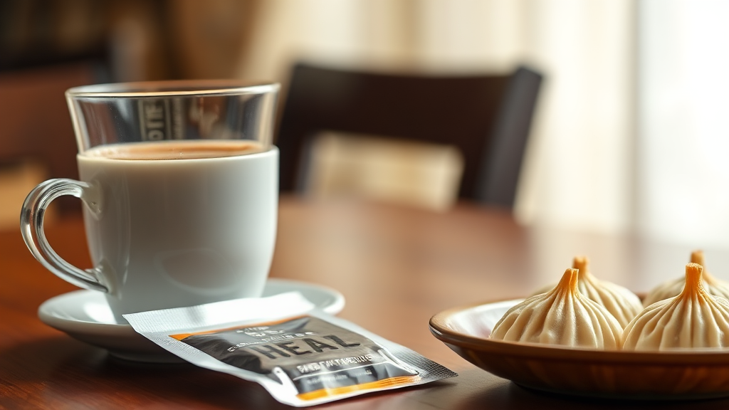 커피 마실 때 주의할 점 (realistic 스타일)