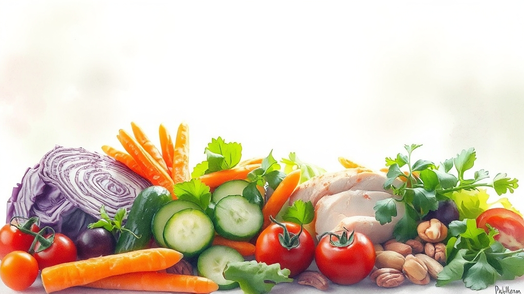 채소 & 과일 조합 추천 (watercolor 스타일)