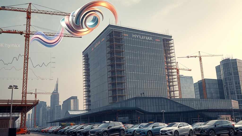 기업 및 산업 소식 (realistic 스타일)