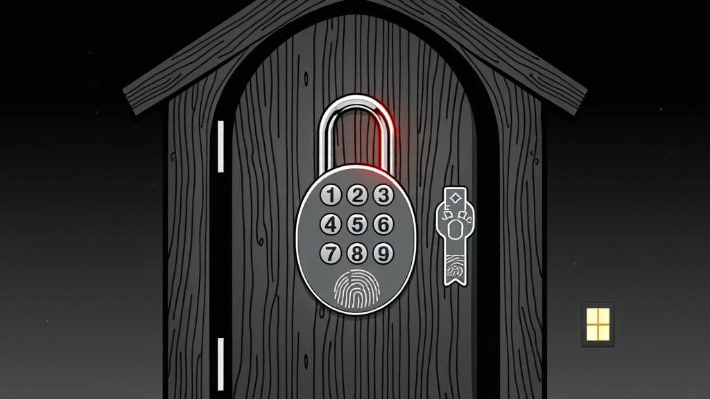 도어락 보안, 이렇게 강화하세요! (illustration 스타일)