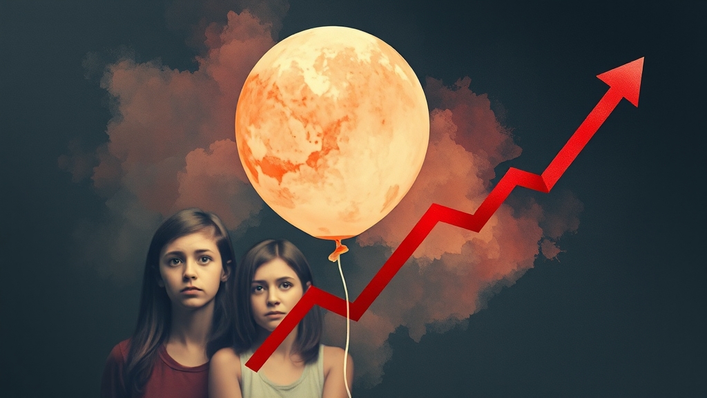 신용대출 증가, 풍선효과 우려 (watercolor 스타일)