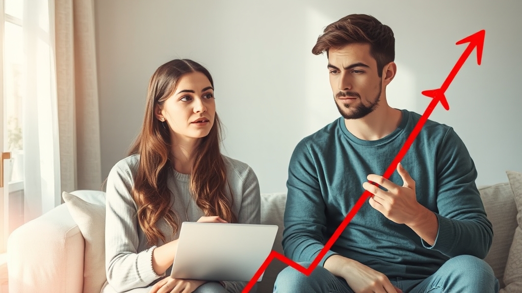 ‘영끌’ 매수, 빛과 그림자 (watercolor 스타일)