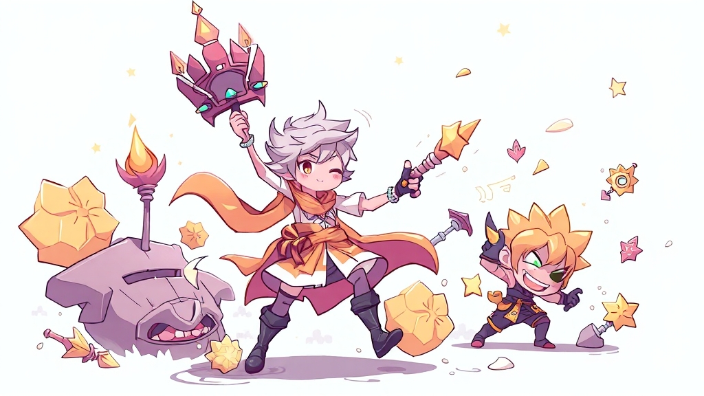 무료 게임 지속적인 성장 요소 (illustration 스타일)