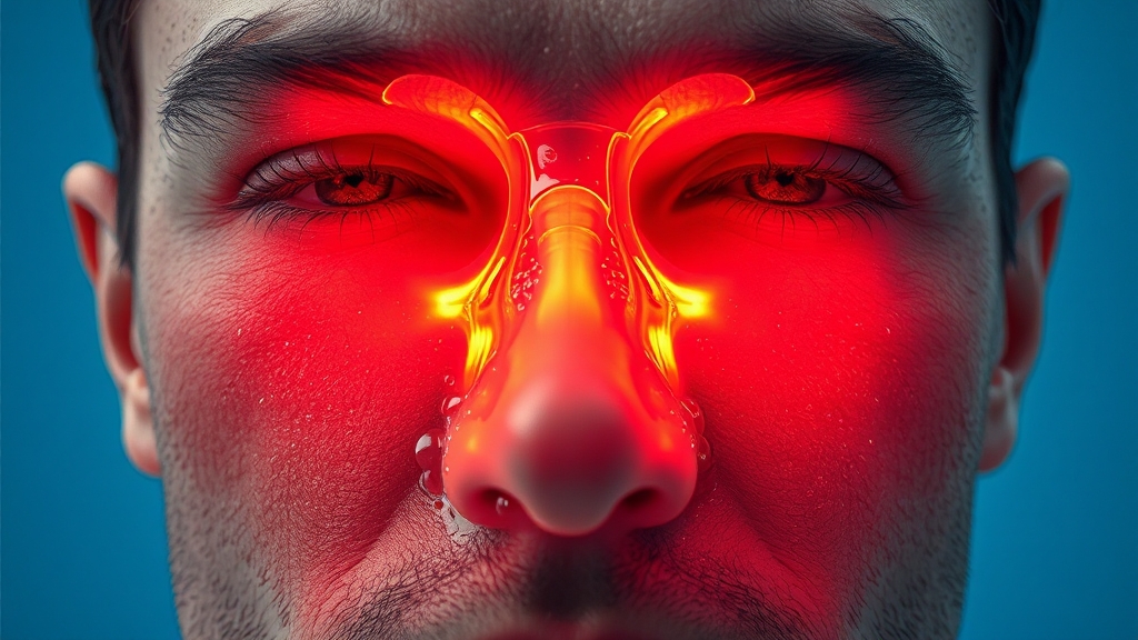 축농증 치료: 병원 진단과 다양한 치료법 (realistic 스타일)