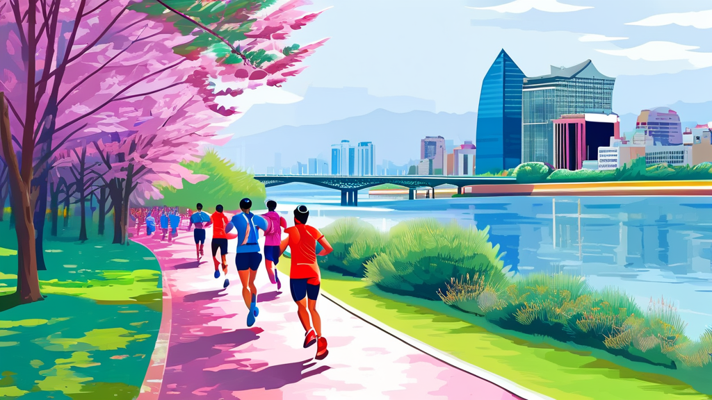 운영 일정 및 지역별 코스 안내 (watercolor 스타일)