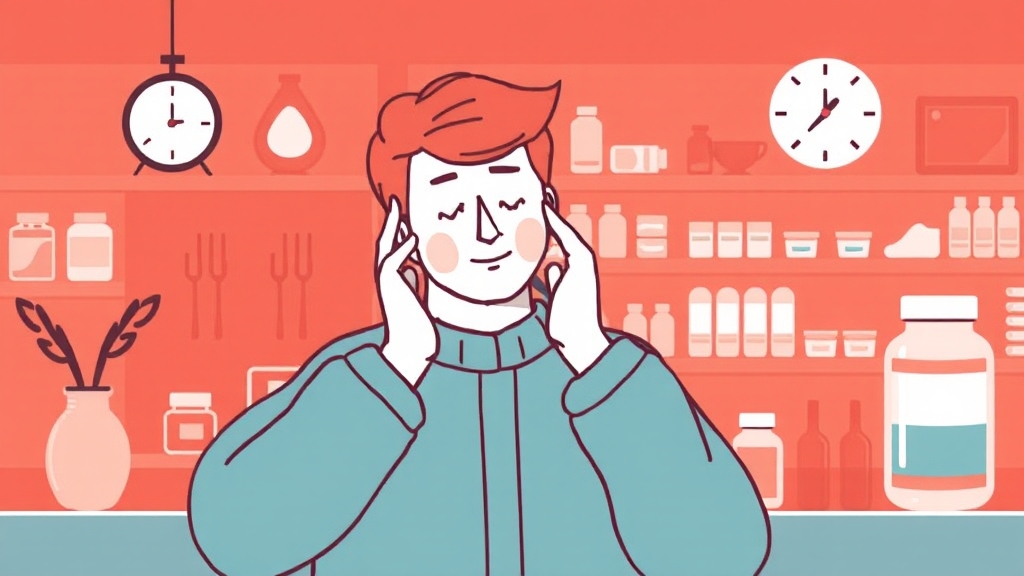 부작용 & 대처법, 걱정 뚝! (illustration 스타일)