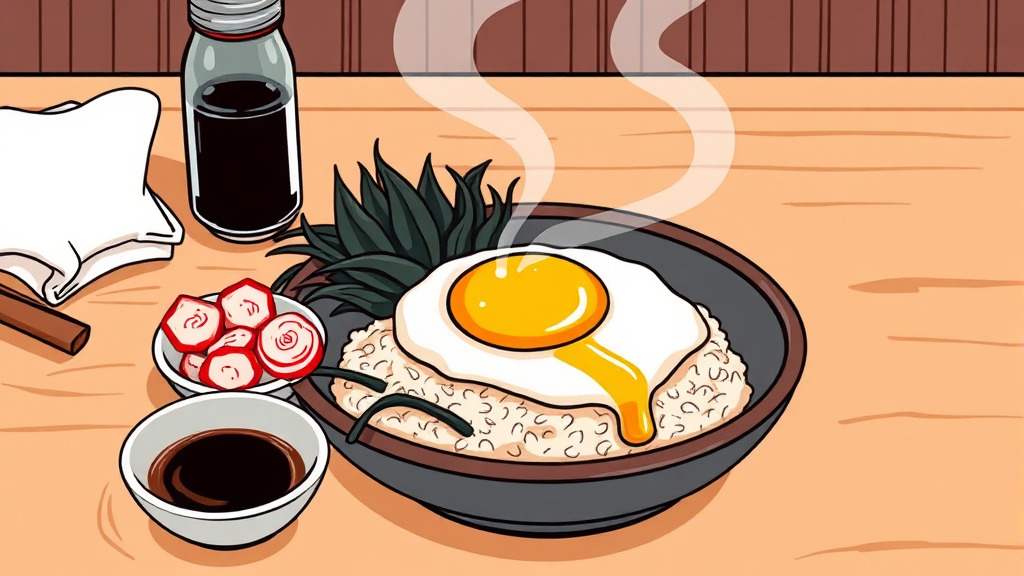 계란 후라이와 환상의 궁합: 어울리는 밑반찬과 레시피 (illustration 스타일)