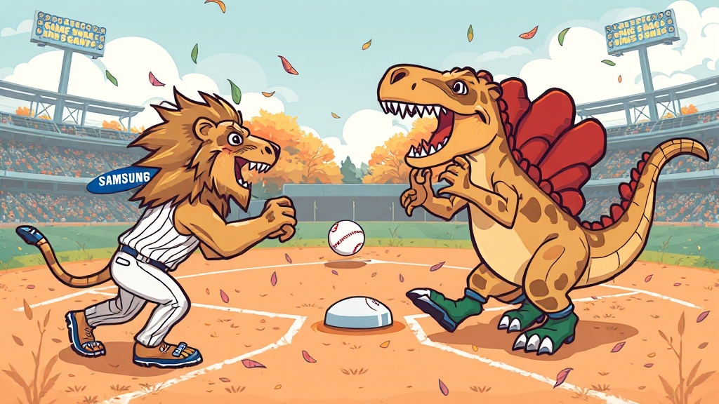 와일드카드 결정전: 시작을 알리는 경기 (cartoon 스타일)