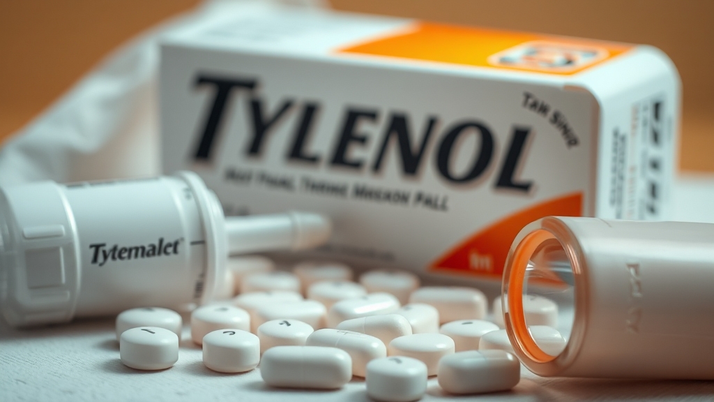 타이레놀: 효과와 작용 (realistic 스타일)