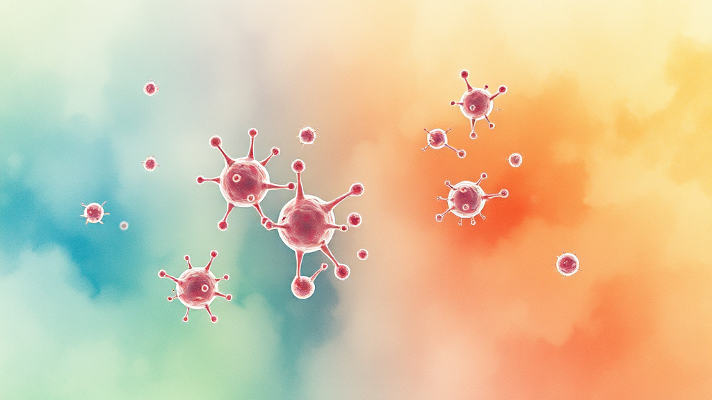 장 건강을 해치는 요인과 유산균의 역할 (watercolor 스타일)