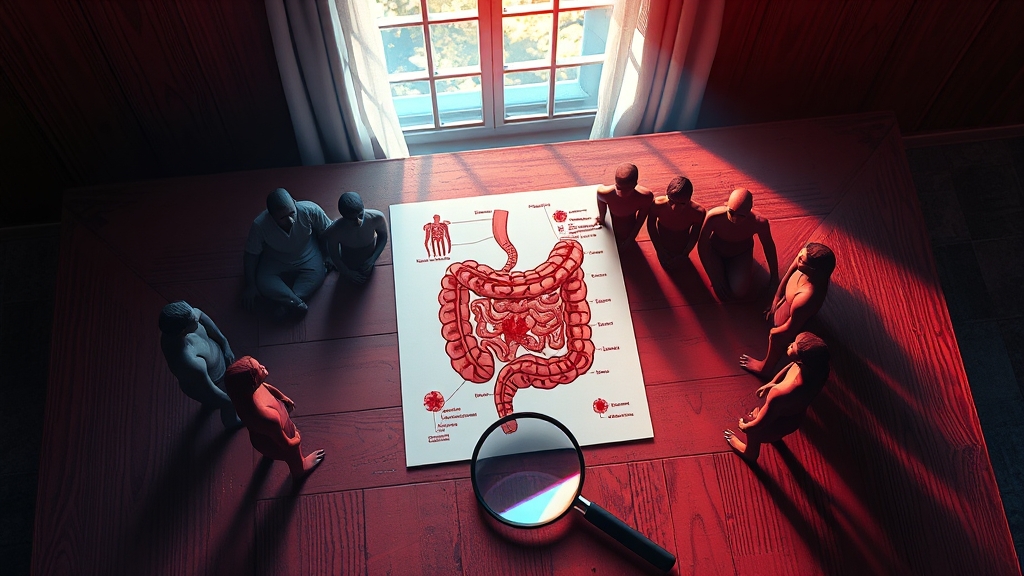 유사 증상 감별 진단 (illustration 스타일)