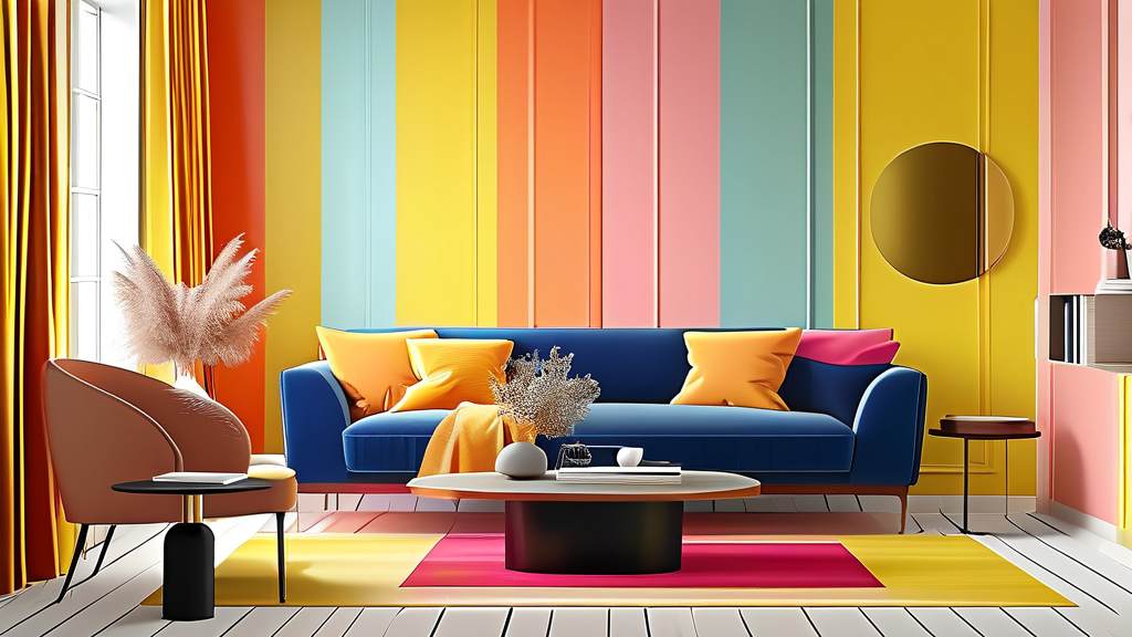 우리 집 개성 살리는 투톤 벽지 디자인: 공간별 활용 팁 8 투톤 벽지 시공 전 알아두면 좋은 점 (illustration 스타일)