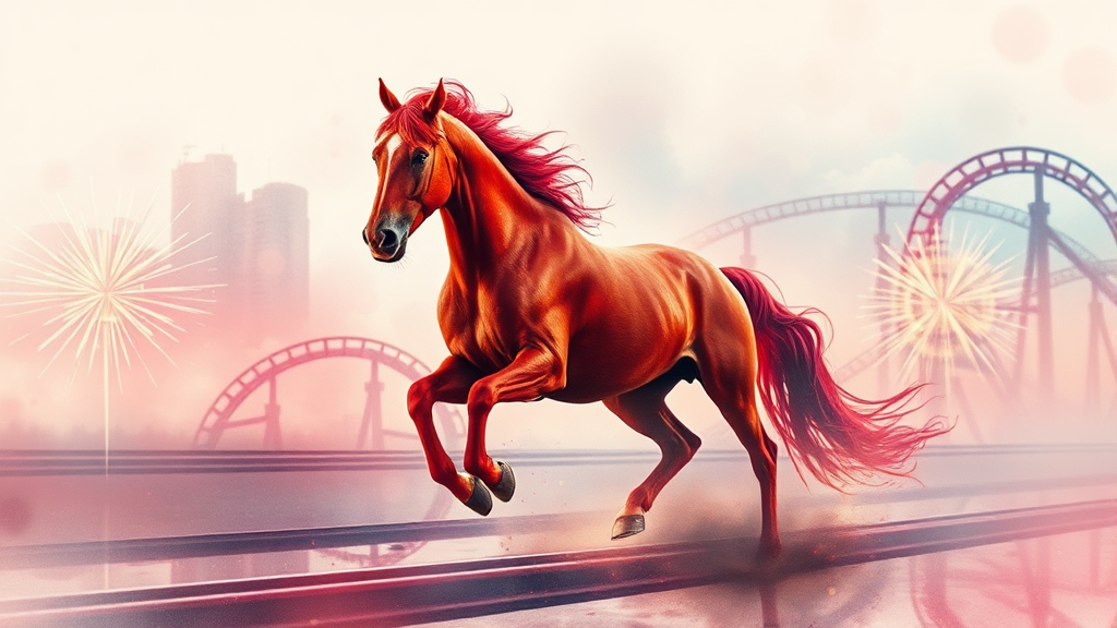 말띠의 특징과 2026년 운세 (watercolor 스타일)