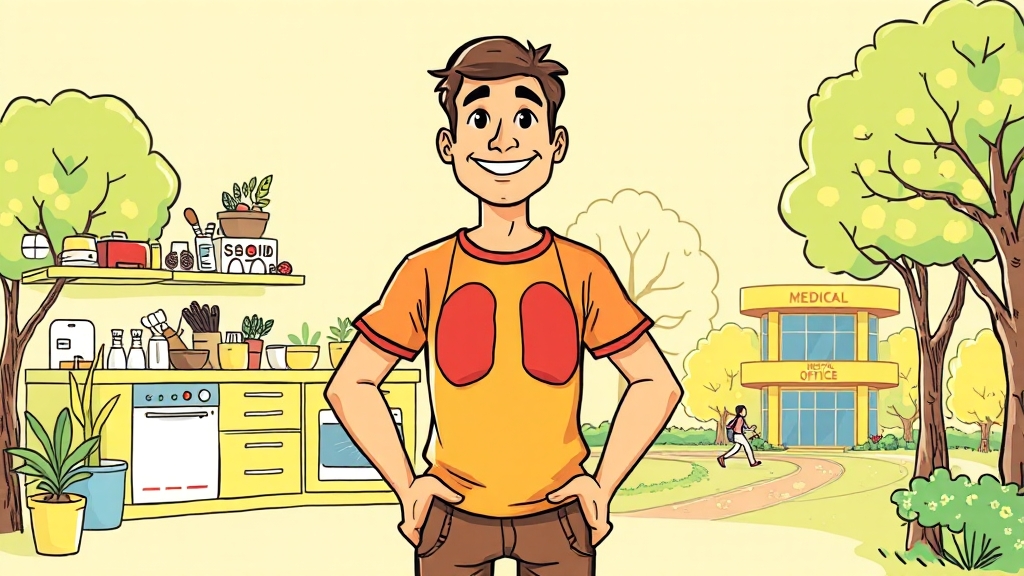 폐암 3기, 삶의 질을 높이는 관리법 (cartoon 스타일)