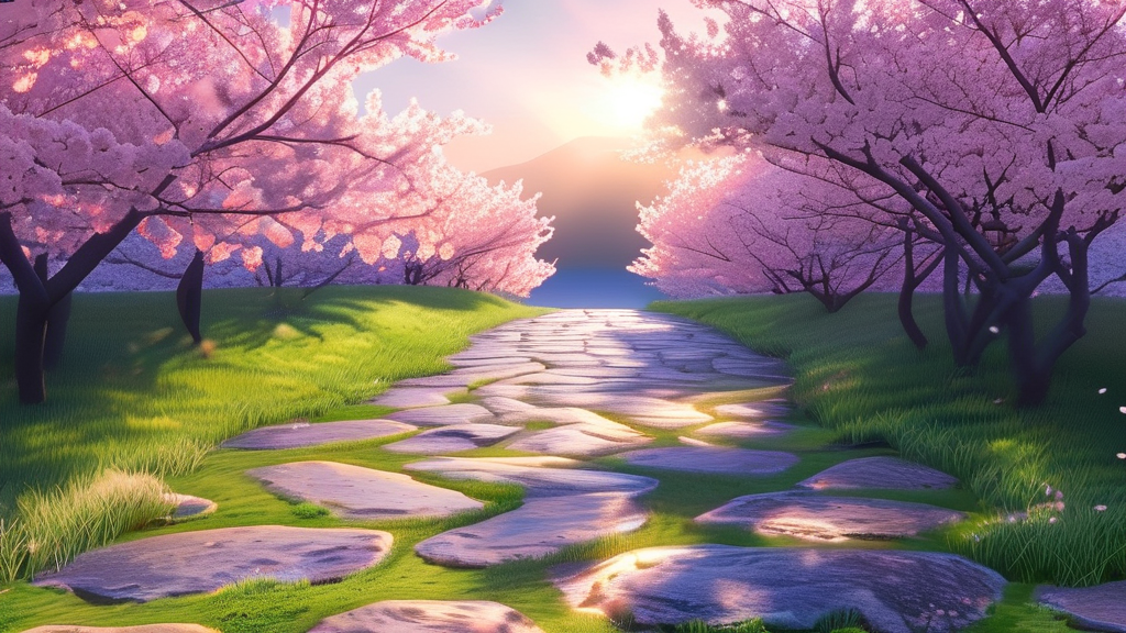 진천 석장리 & 괴산 문광저수지: 숨겨진 벚꽃 명소 (realistic 스타일)