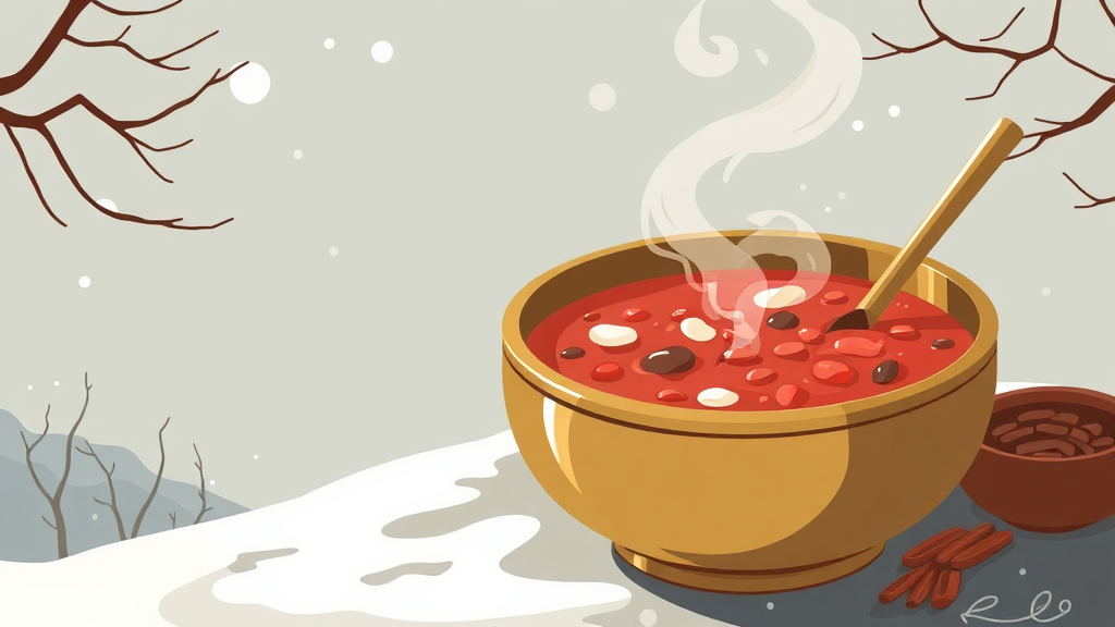 동지 팥죽의 유래 (illustration 스타일) (재시도)