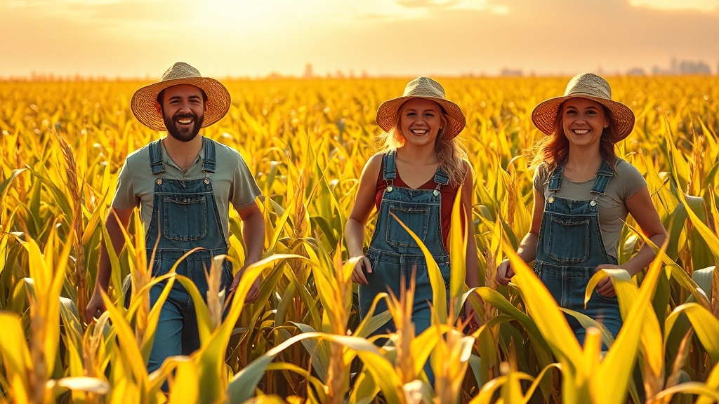 옥수수 수확 꿈, 행운이 올까요? (realistic 스타일)