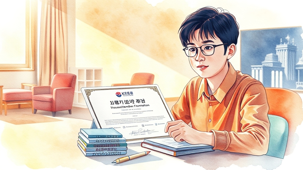 국가장학금 신청 절차 상세 안내 (watercolor 스타일)