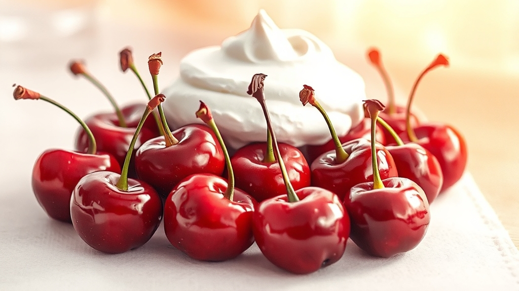 체리 섭취 방법 및 주의사항 (watercolor 스타일)