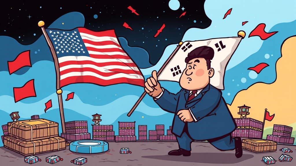 한미 관세 협상 쟁점과 타결 내용 (cartoon 스타일)