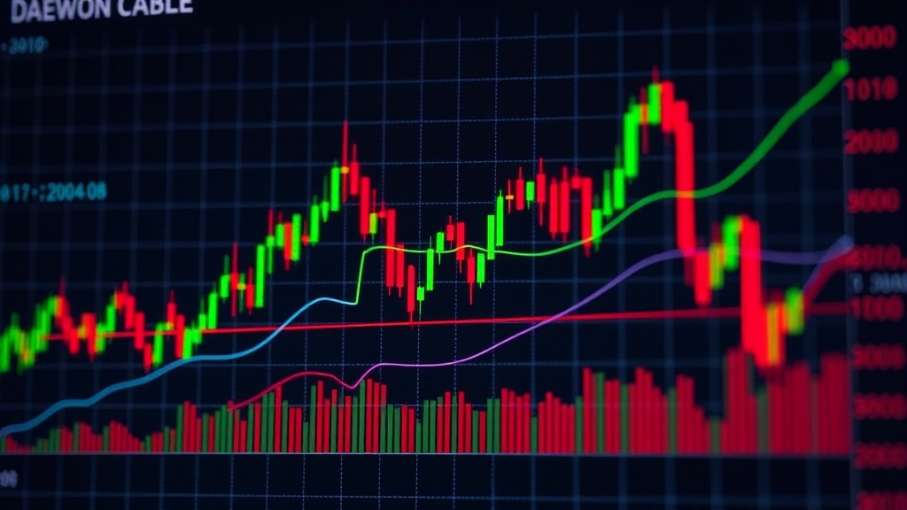 기술적 차트 분석 (realistic 스타일)