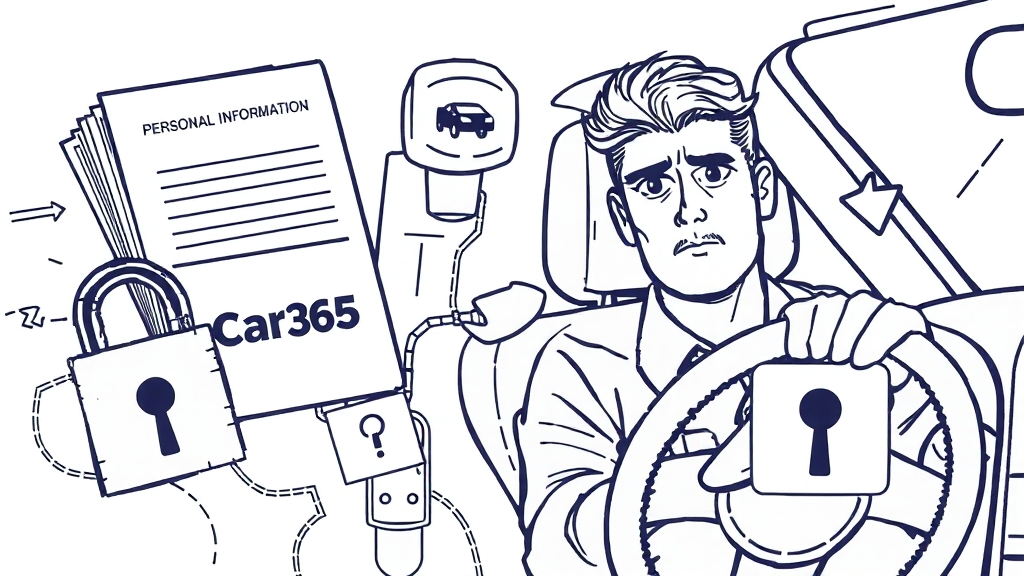 자동차365 개인정보 유출 사고 (illustration 스타일)