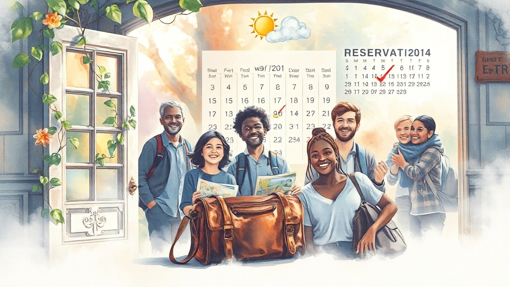 예약 시 주의사항 (watercolor 스타일)