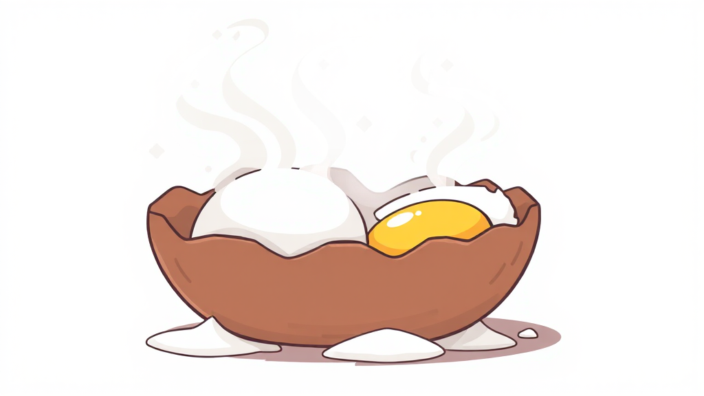 계란 삶는 방법: 기본 원리 (illustration 스타일)