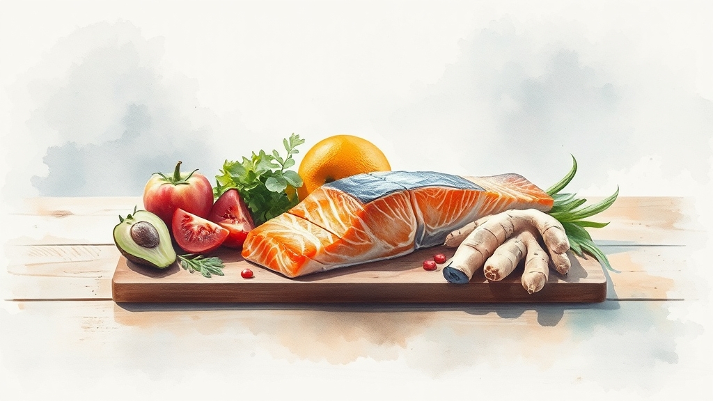 천식에 좋은 음식, 피해야 할 음식은? (watercolor 스타일)