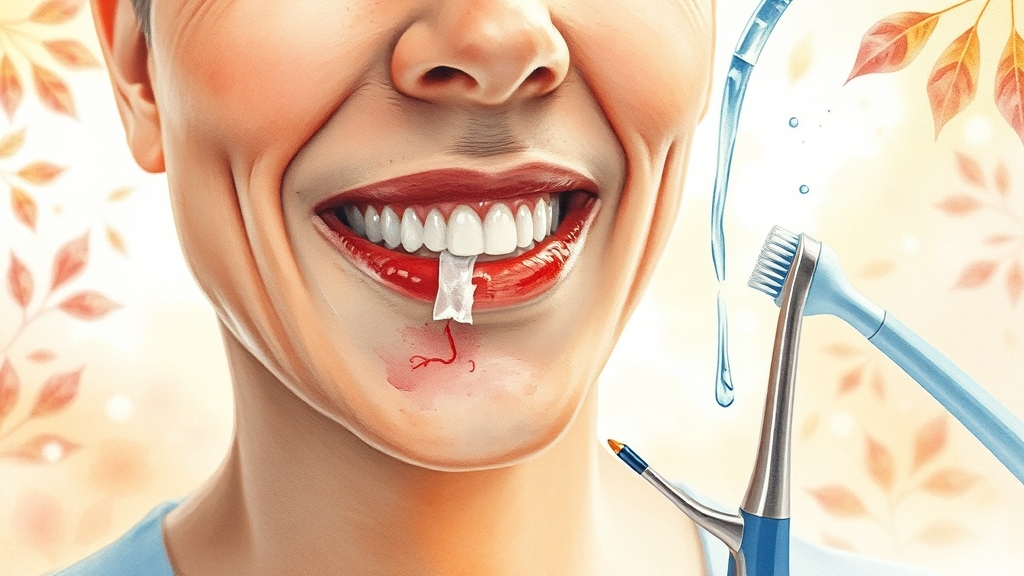 스케일링 후 출혈, 어떻게 관리해야 할까요? (watercolor 스타일)