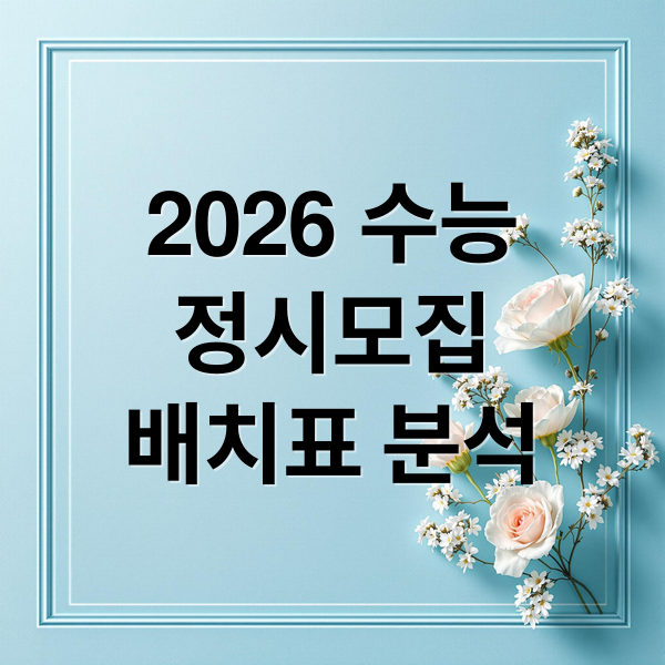 2026 수능
정시모집
배치표 분석 (2026 수능 정시 배치표 표준점수)