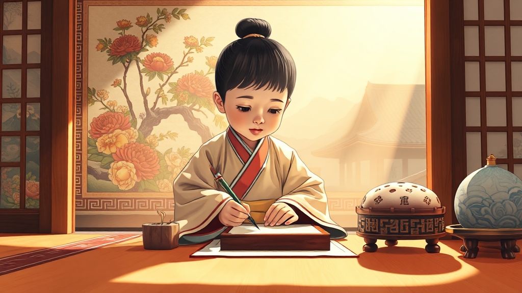 조선 왕실 놀이 체험 (illustration 스타일)