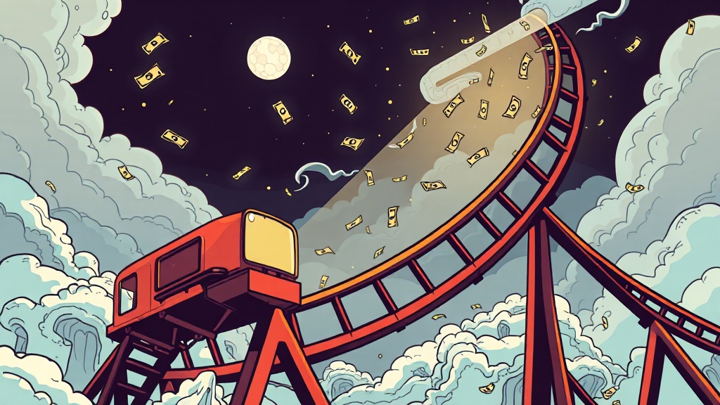 밈 주식 투자 시 유의사항 (illustration 스타일)