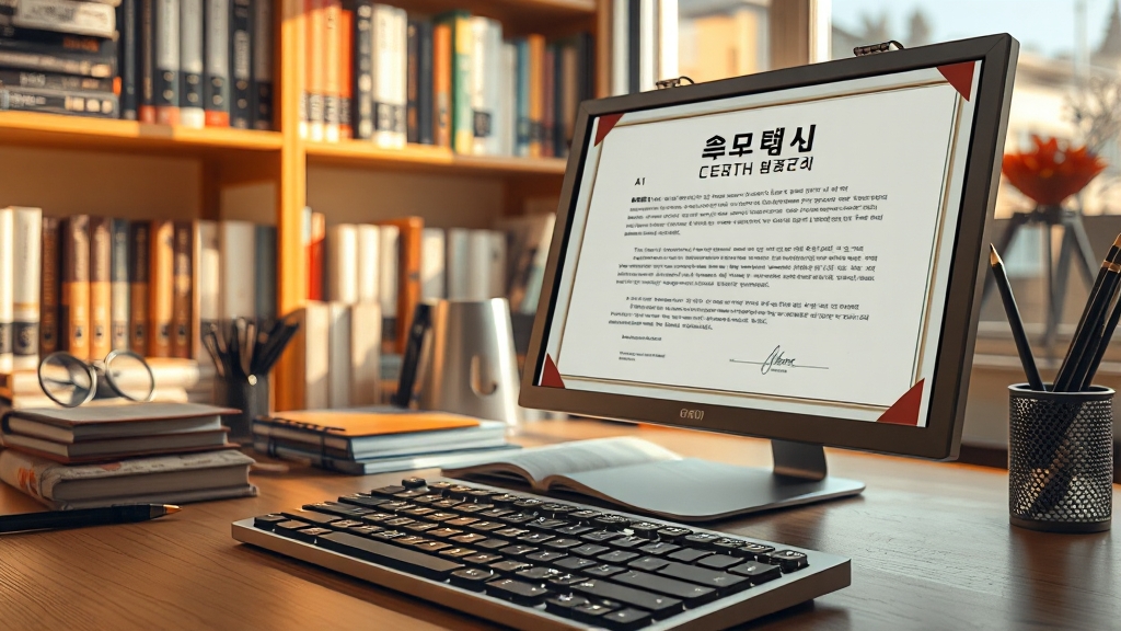 공무원 시험 자격증 정보, 한글 자격증 집중 분석 (realistic 스타일)