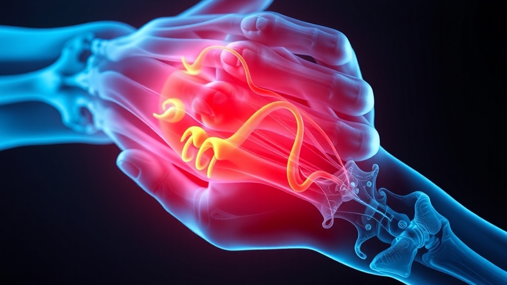 손 저림의 주요 원인들 (realistic 스타일)