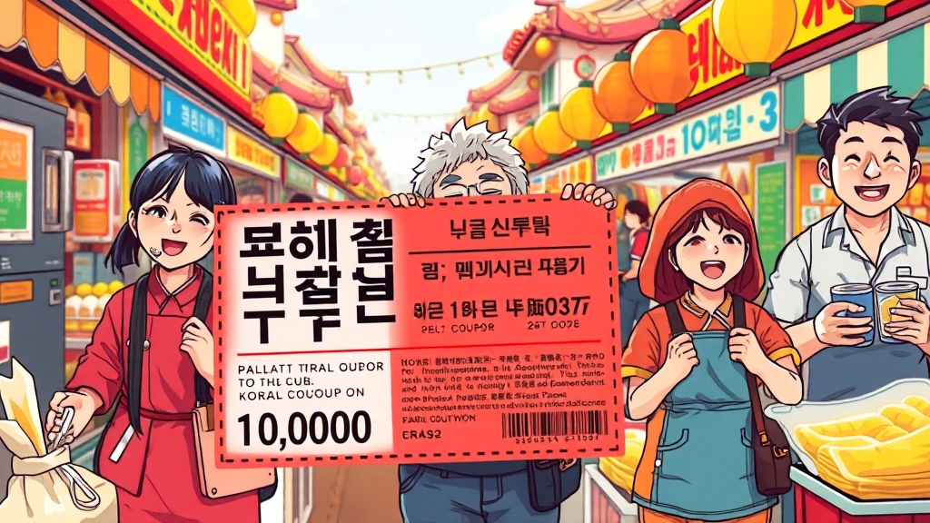 소비쿠폰, 어디서 사용할 수 있나요? (cartoon 스타일)